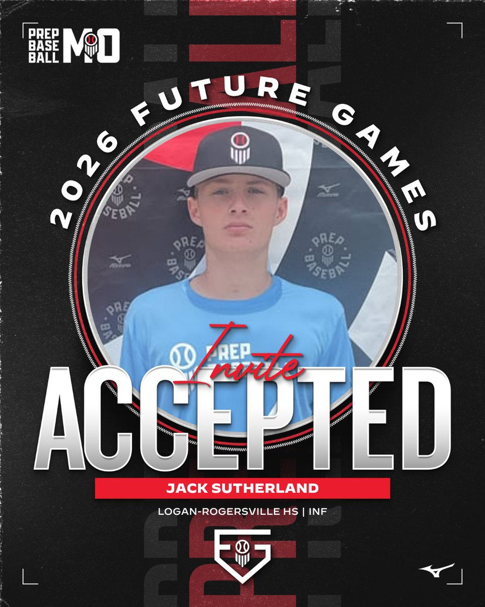 PrepBaseballMO's tweet photo. 𝐌𝐎 ➡️ 𝐀𝐓𝐋 ✈️ 

INF Jack Sutherland (Logan-Rogersville) is Locked In 🔐 to represent Team Missouri at the 2026 @prepbaseball Future Games!

👤 https://t.co/c1eF0JCmmM // @Jsuth_3 https://t.co/tRcsduCA1P