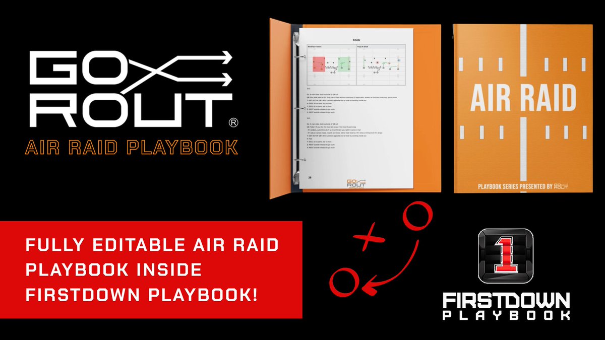 FDPlayBook's tweet photo. Air raid now available! What age would you start running Leach's beauty of an offense?

https://t.co/akMN0tYFr4

#highschoolfootball #footballplaybook #youthfootball #popwarner #youthfootballplays #collegefootball https://t.co/jXhAmnjO8v