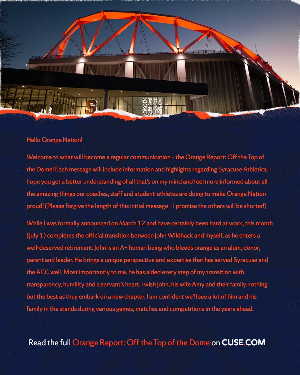 Syracuse Athletics tweet media
