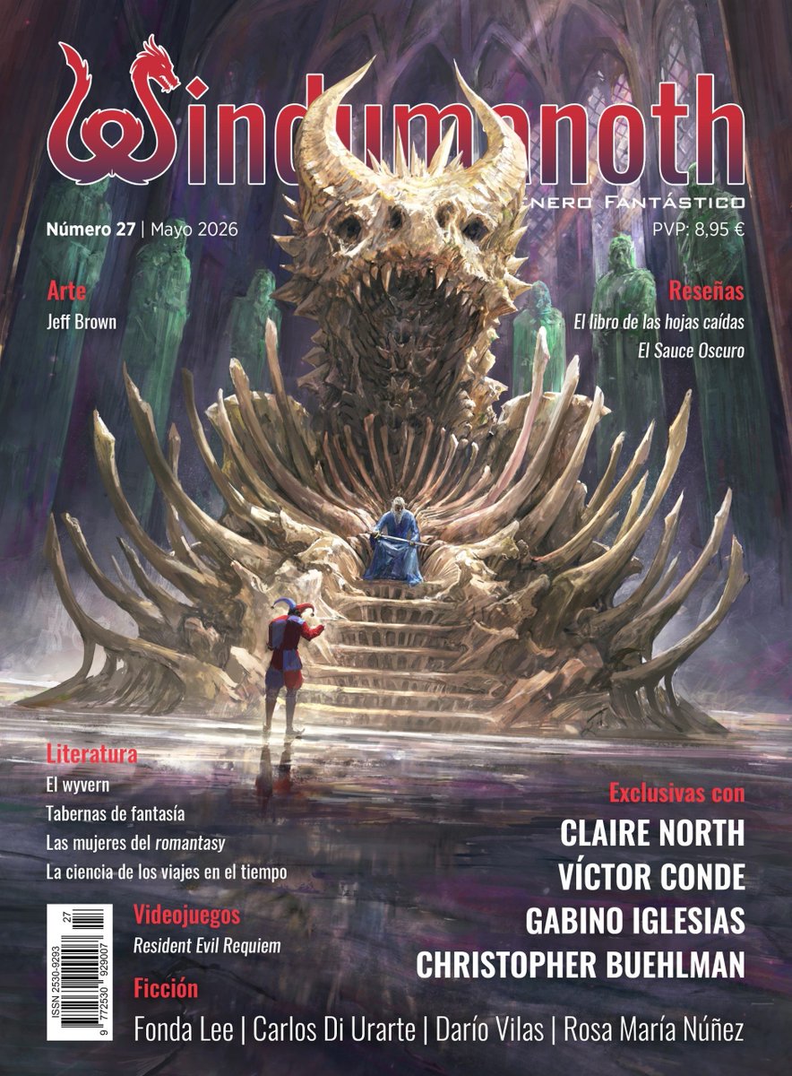 Windumanoth's tweet photo. La portada del nuevo número es obra de @jeffbrown67, ilustrador y diseñador de cubiertas de fantasía y ciencia ficción. Entre sus clientes se cuentan algunos de los grupos editoriales de referencia del género.
Entrevista y portfolio:
https://t.co/PzDdzTqx3E https://t.co/t06wjxuDch