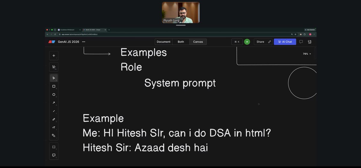 Anil_Kumar00009's tweet photo. Attended 2nd class of Chaicode GenAI 

Learnings : -
- Understanding prompts and prompts systems
- Types of Prompts,Tool Calling 
- Prompt Injections, GIGO ,Distillation Attacks
- importance of Persona and Context to Models 
@Hiteshdotcom  @piyushgarg_dev  @ChaiCodeHQ  @nirudhuuu https://t.co/78eAY5kJQg