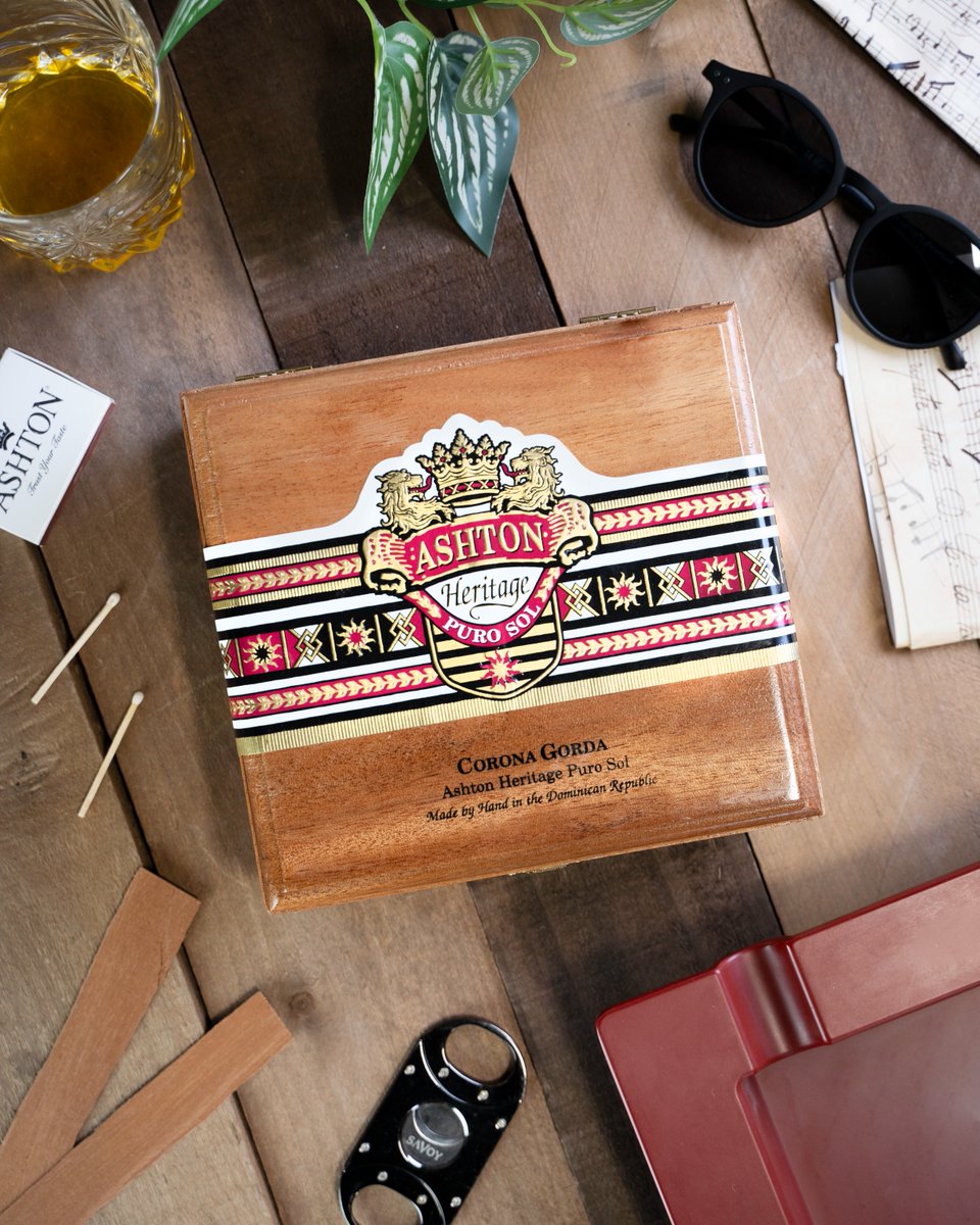 Ashtoncigar's tweet photo. A full box of craftsmanship, history, and passion. 🔥

Heritage is blended from an oily, well-aged Ecuador Habano wrapper leaf and a premium amalgam of the finest Dominican binder and filler tobaccos. https://t.co/rkJDDDkDVx