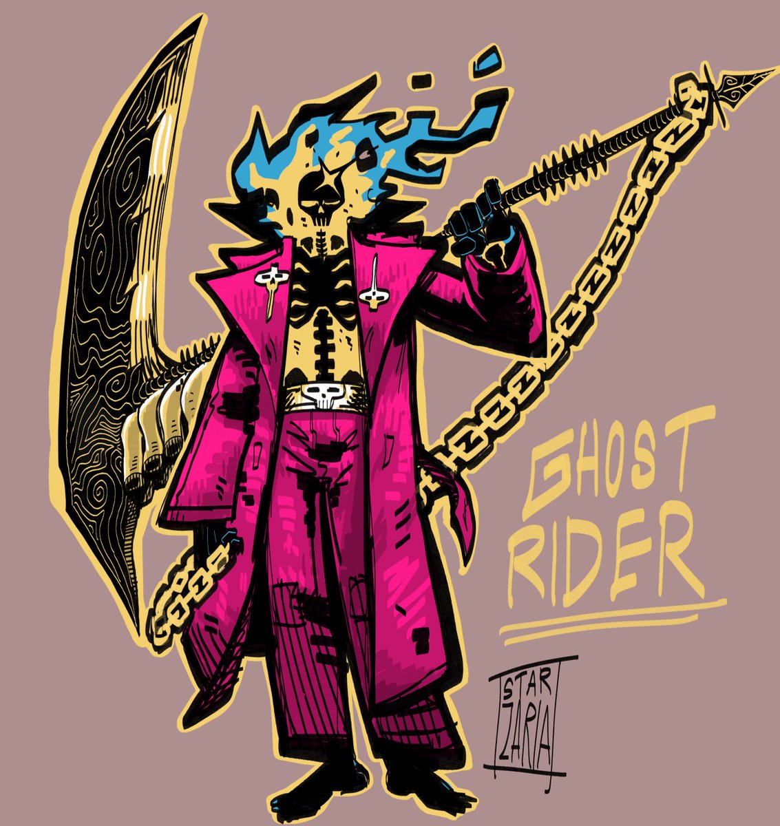 AzothBruh's tweet photo. Ghost Rider idea https://t.co/gUaS6Tzv1W