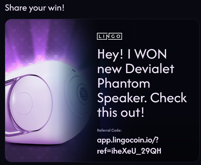 CryptoScrutator's tweet photo. Thanks @Lingocoins for the insane win tonight — a Devialet Phantom Speaker worth $2.4k! This thing hits like a mini nuclear reactor in my living room. Lingo keeps delivering unreal prizes, and I’m here for every single one of them. 🚀🔊🔥
Try your luck and stack some $LINGO here: https://t.co/P0yc5KaCEr