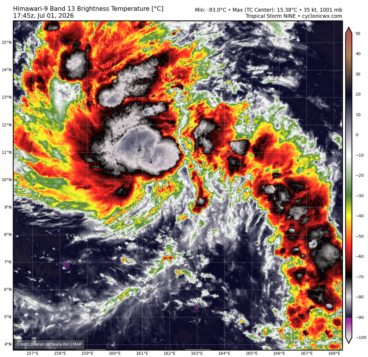 patrickfitz_wx's tweet photo. Video update on Tropical Storm #09W, likely to be named #Bavi very shortly.

https://t.co/9VyqRWUjgW

SM Handles:
FB/Tiktok: @patrickfitzwx
IG/YT/X: @patrickfitz_wx 

#tropics #typhoon #tropicalupdate https://t.co/DIvtS3SeJq