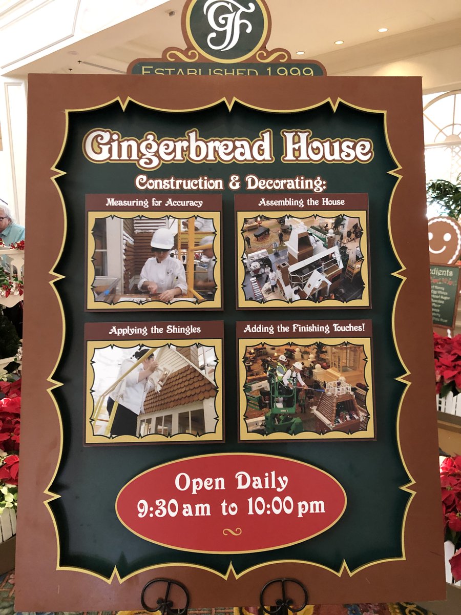 JimShull's tweet photo. The Grand Floridian ginger bread house was a yearly event that people planned around.  It was part of their vacation to Walt Disney World (because not everything needs to be a ‘E’ ticket ride).  The lobby bar makes money year round so the house is gone. https://t.co/C55foiHX9D