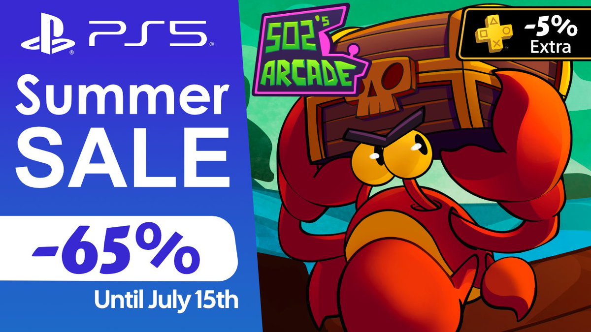 502Studios's tweet photo. 🔥 We're part of the PlayStation July Savings Sale! 
Get extra 5% off with PS Plus!
Link below👇
#playstation #summersale #indiegame #indiedev https://t.co/FfvkOLsHYB