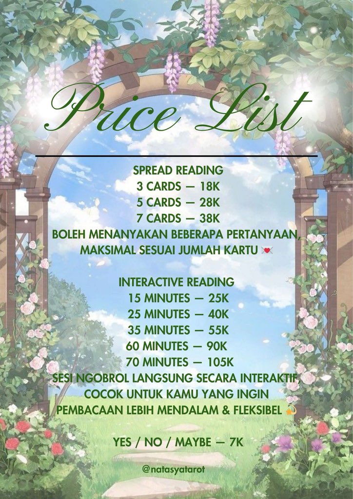 natasyatarot's tweet photo. @gibranrakasian_ haiii kak, aku masih available nihh https://t.co/FNEwzriMTS