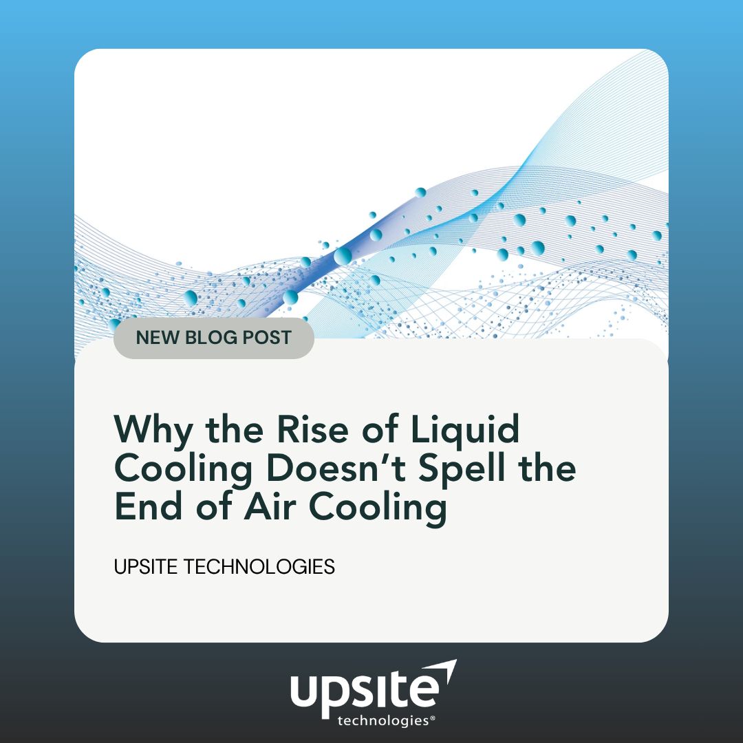 UpsiteTech's tweet photo. Hot take: liquid cooling isn't replacing air cooling. 💧
The most efficient data centers use both, strategically. Knowing what each method cools best is what actually moves the needle on efficiency.

We break it down in our latest blog 👇 
https://t.co/DWWYB5eemq 

#DataCenters https://t.co/V6C9StYvl0