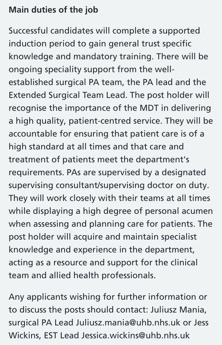 medicalmodelbri's tweet photo. JOB 9 ) SURGICAL PA 

🚩 assessing , diagnosing and managing surgical pts 
🚩prescription signed by ANY prescriber
🚩initiate , request and interpret Investigations 
🚩high degree of personal autonomy 

ARE YOU TRYING TO KILL PATIENTS @uhbtrust @jamesmurray_ldn ? https://t.co/ZOsqlcy2iV