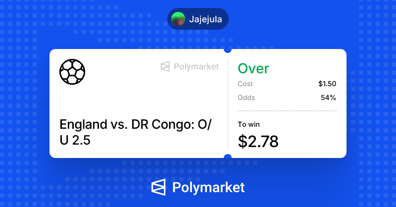 WhitelistsJogos's tweet photo. I just put my money where my mouth is on @Polymarket.

Trade against me: https://t.co/HOGW1ZjEBk https://t.co/BgJvMMO4Ge