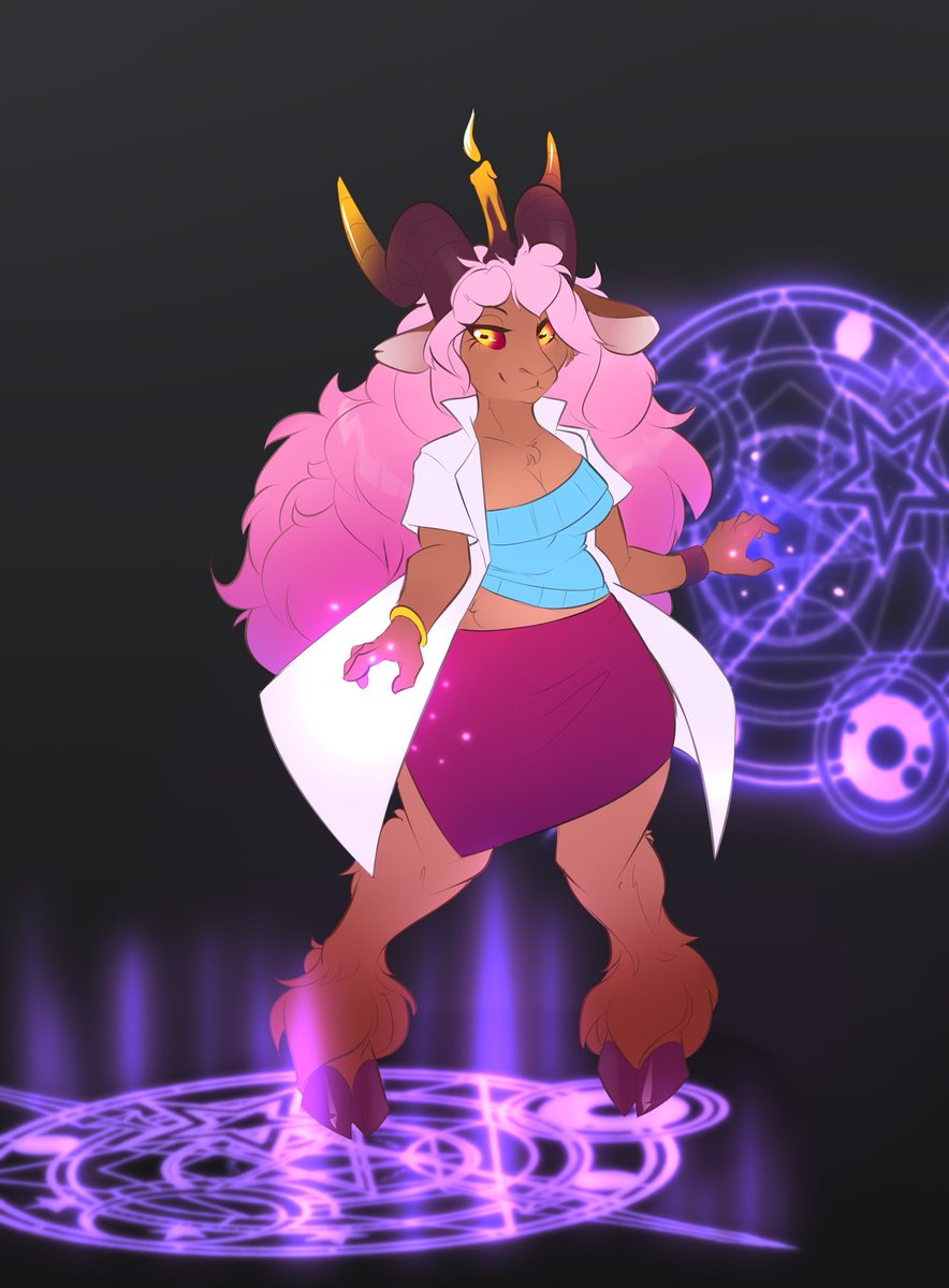 ChessiChi's tweet photo. #Fan_character for myself. #digital #drawing of #baphomet from #hellaverse named Kamelia https://t.co/a8gjdAgCpA