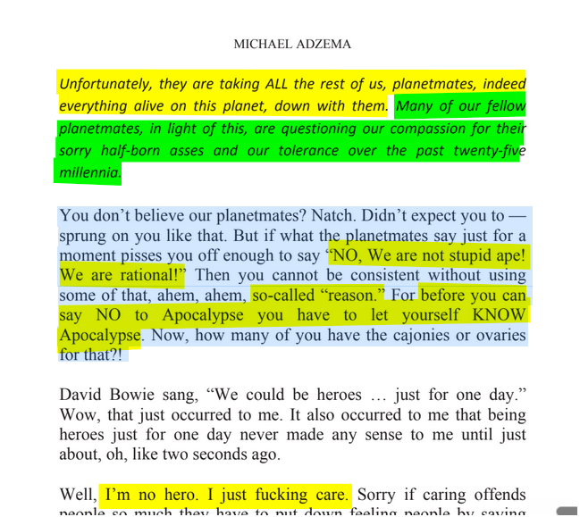 sillymickel's tweet photo. *APOCALYPSE EMERGENCY: Love's Wake-Up Call* (2013) by Michael Adzema. Ch 2, p. 30.
🧵Click panel below for Thread, complete book
or, for audio: https://t.co/5cnr96nPz7
🧵👇 💡📚💙 #AE 🌡️ #ApocalypseEmergency ☢️ #AECH2 📖2️⃣ #TruthWarriors ❕ #psychology ☮️#Climate 🔥🌍 #Existential😱 #EndTimes ⏰⛔ #RainbowWarriors 🦋 #thanatos 🧟♂️ #eros 🌈 #FBR 🧑🤝🧑 #resist✊