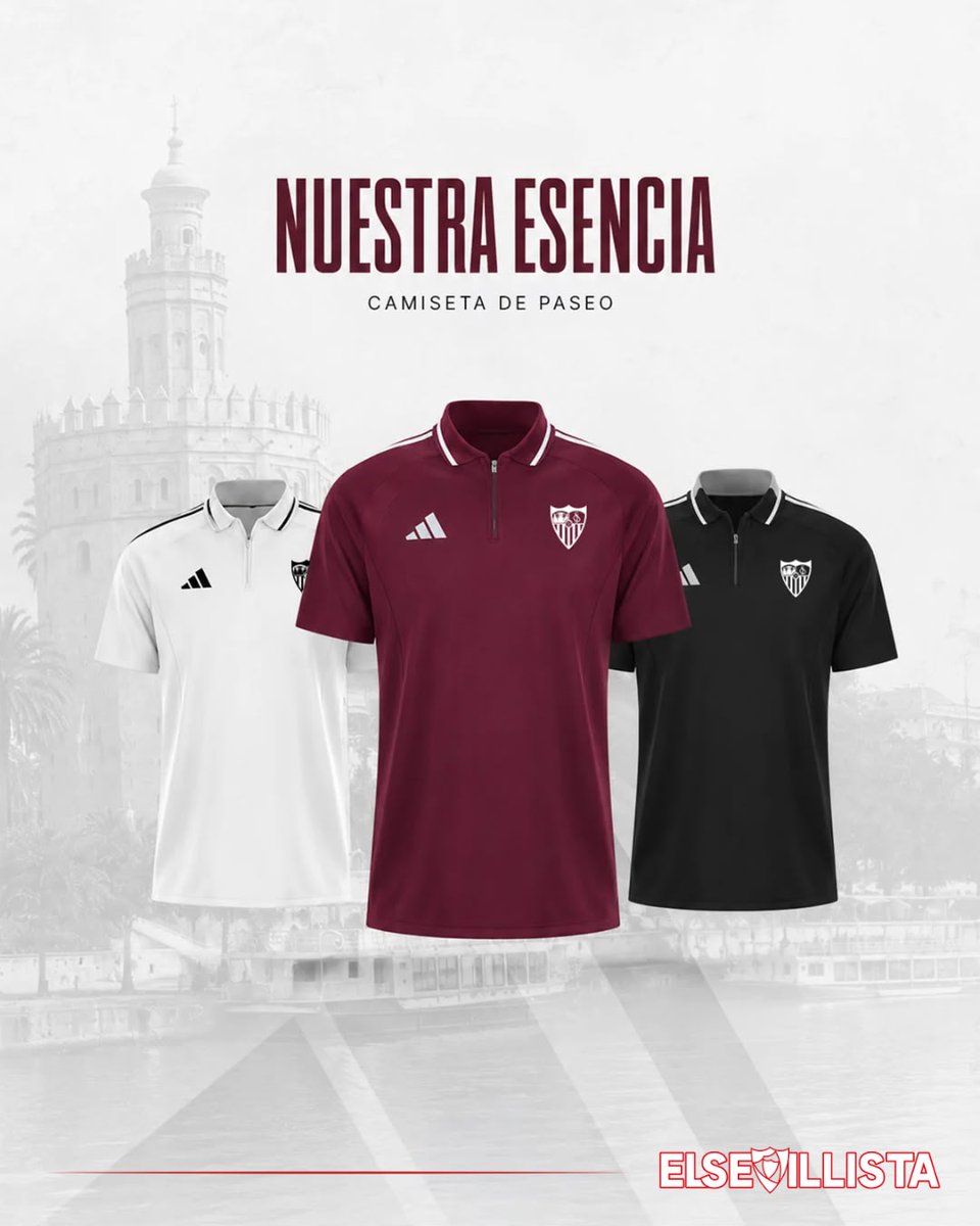 elsevillistacom's tweet photo. 👕 El Sevilla FC saca su colección de Training &amp; Paseo 26/27

📰 El club saca la colección de polos de calle

#️⃣ #SevillaFC #TDSDeporte

✍🏼 @ignaciomm05

🔗 https://t.co/1fC98udXKV https://t.co/3JyGGwcoKM