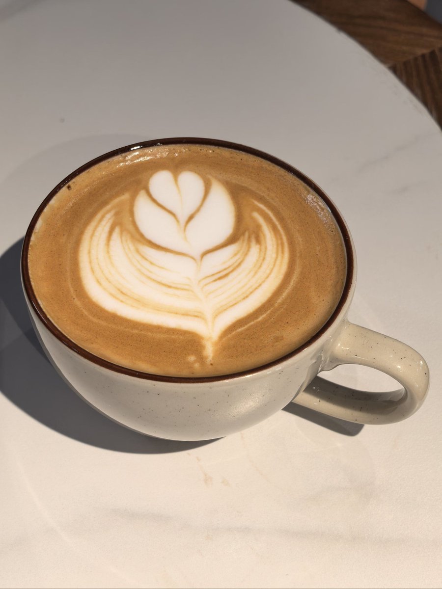 katkatttt629425's tweet photo. Stopped at the tiny coffee shop on our walk and the barista handed us two lattes with a little heart foam each—my person just smiled and stole a sip of mine https://t.co/1pjCZZI633