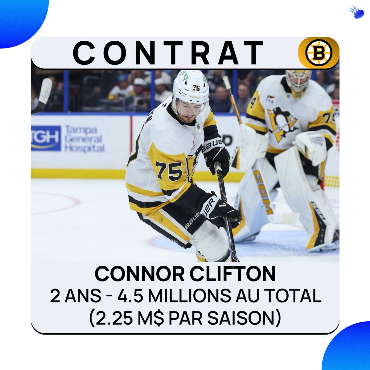 TheIcebreakerFR's tweet photo. Connor Clifton signe un contrat de deux ans avec les Bruins, d'une valeur annuelle de 2,25 millions de dollars.

via @FriedgeHNIC https://t.co/ubkDZEbV5W