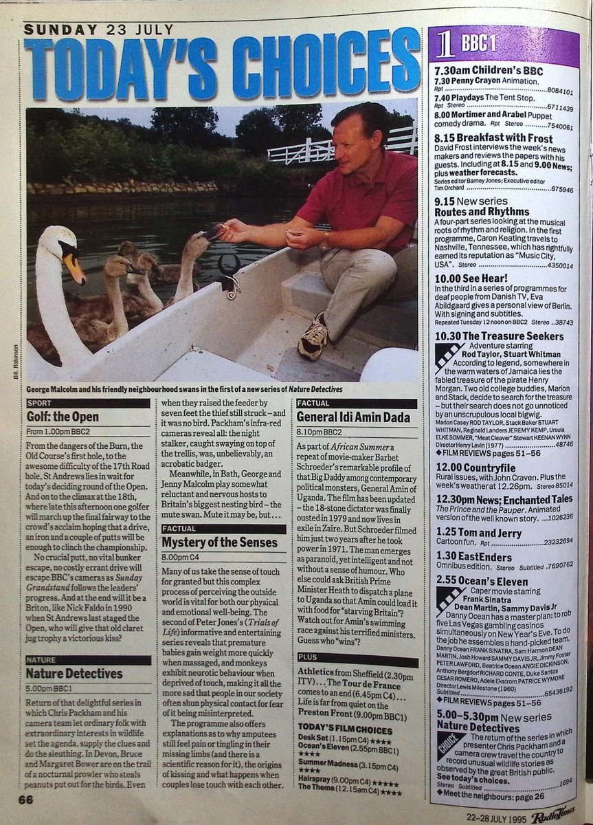 TvDidYouSee's tweet photo. #OnThisDay 23 July 1995 ๐บTV Listings
The O ZONE goes behind the scenes at the latest pop video from #AntAndDec.
#RonnieCorbett hosts SMALL TALK.
Another chance to see #NicholasLyndhurst in THE TWO OF US.
#RikkiLake and #Divine lead the cast of HAIRSPRAY. https://t.co/ldy4nKxCyS
