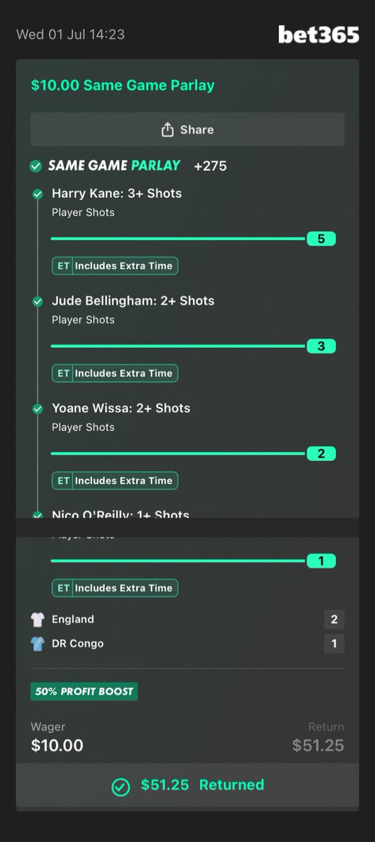 kbam1119's tweet photo. @KrashWagers Watered down by 1 shot each and won this at 90’+7’ when Wissa got his 2nd shot, talk about lucky 😂. Thanks 🫡 https://t.co/bBrLFl5PPn
