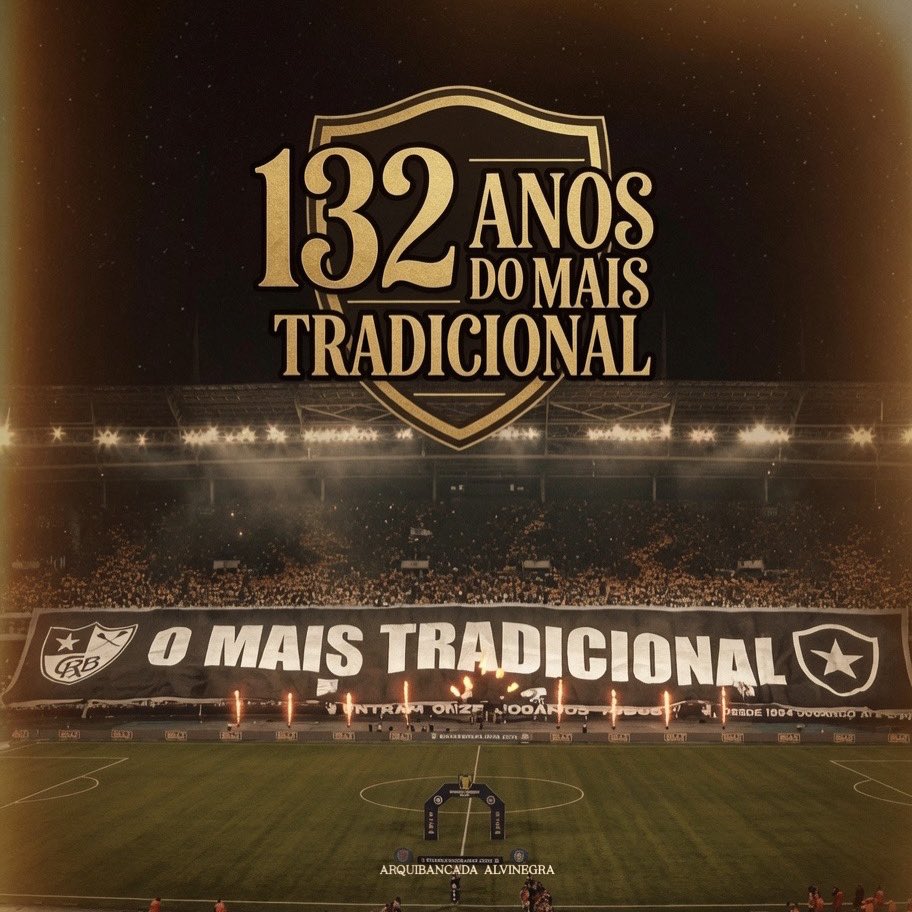 Arquibalvinegra's tweet photo. 132 ANOS DE BOTAFOGO ⭐️🔥 https://t.co/rNVN9B7Gw7