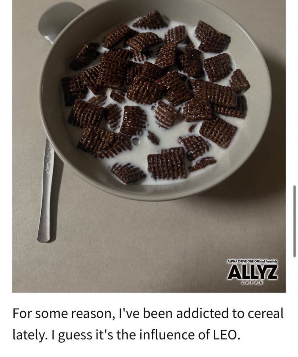 ileowon1's tweet photo. sw : For some reason, l've been addicted to cereal lately I guess it's the influence of LEO 
اوووه لازم يجيب طارييه بكل موضوع 😽 https://t.co/MujT8eYGGK