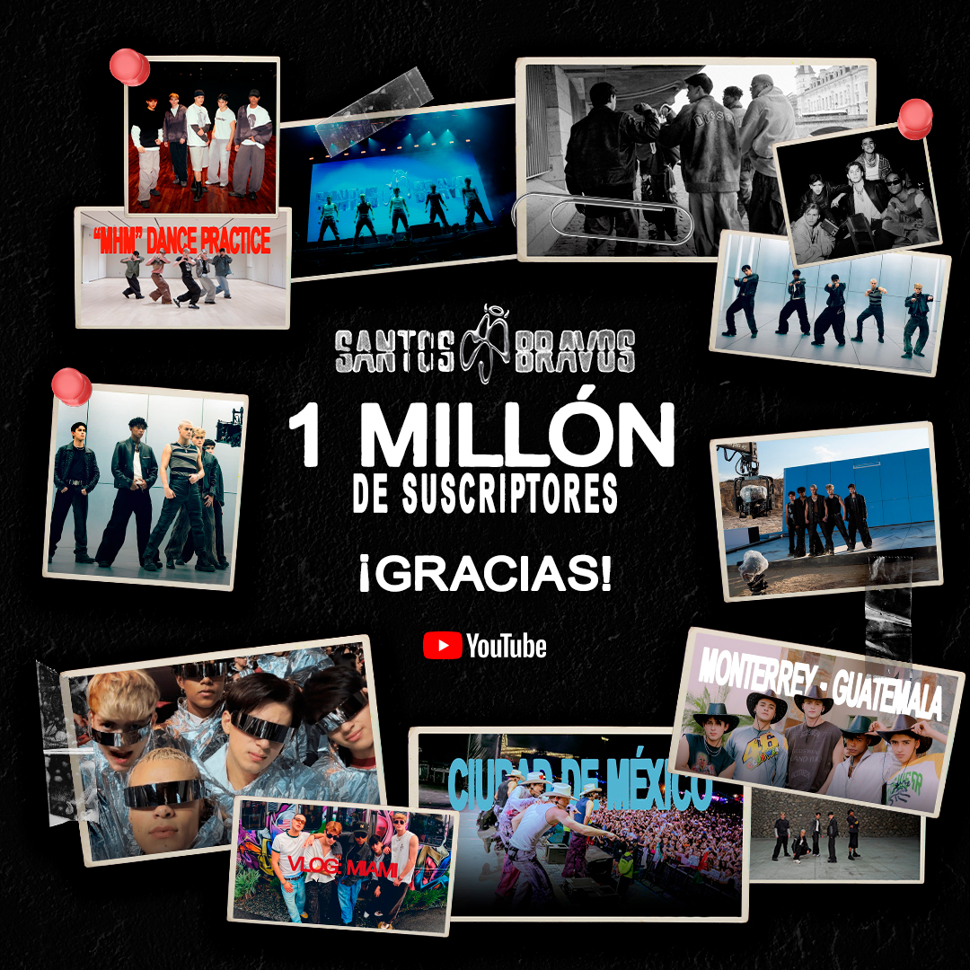 santos_bravos's tweet photo. Cada video que hacemos para ustedes es parte de nuestra historia y un pedacito de nuestros recuerdos.

Siempre pensamos en compartirlos con DUAL, porque son ustedes quienes hacen que todo tenga un significado aún más especial.

¡GRACIAS POR EL MILLÓN DE SUBS EN NUESTRO CANAL DE @YouTube! ❤️‍🔥 

#SANTOSBRAVOS #STBV