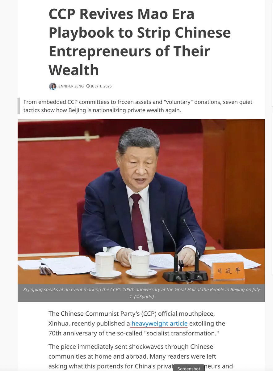 JenniferZeng15's tweet photo. 我的最新英文文章，发表在日本《产经新闻》下属英文媒体@JAPAN_Forward_上，谈新华社高调宣传“三大改造”，意欲何为的问题：
https://t.co/stku7fVQzt https://t.co/3JutaPyOyD