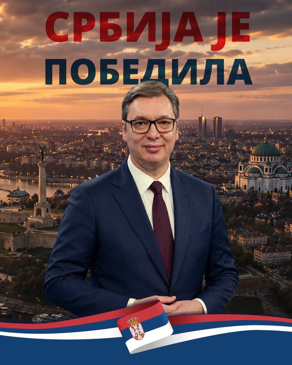 jezikbezdlakee's tweet photo. Већинска Србије је показала шта мисли, стала је уз Вучића, подржала борбу за бољу будућност Србије! 🇷🇸 https://t.co/rYuTO1S3A6