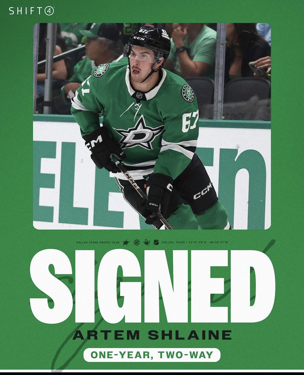 austingrahamup's tweet photo. Former NMU Wildcat Artem Shlaine has been signed by the Dallas Stars on a 1-year, 2-way deal 
📸: Dallas Stars 

#NMUHockey #NHLFreeAgency #NMUWildcats https://t.co/yowEfbOjIz