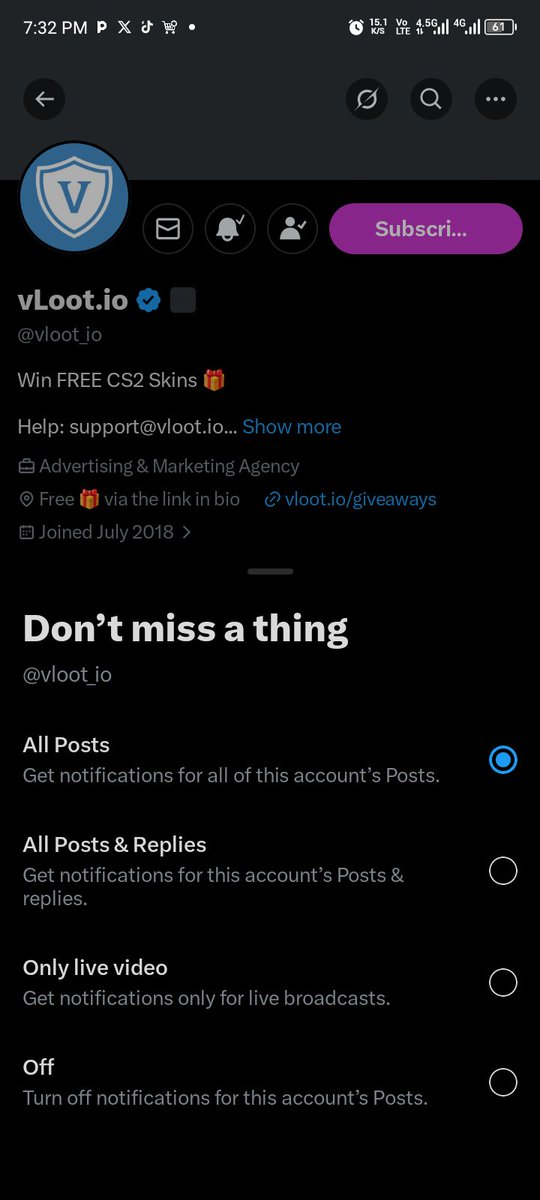 GeneralMartia's tweet photo. @vloot_io @WinifyGG @Spinocasino Done ✅ https://t.co/sf3GR5dUo7