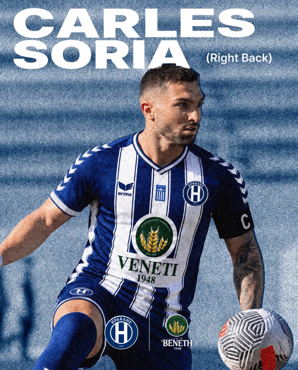 FC_Iraklis's tweet photo. 🔵𝐁𝐢𝐞𝐧𝐯𝐞𝐧𝐢𝐝𝐨, 𝐂𝐚𝐫𝐥𝐞𝐬.🔵

Η ΠΑΕ ΗΡΑΚΛΗΣ ΦΟΥΡΝΟΙ ΒΕΝΕΤΗ ανακοινώνει την έναρξη της συνεργασίας της με τον Carles Soria, ο οποίος υπέγραψε συμβόλαιο με την ομάδα μας.

Ο 29χρονος Ισπανός δεξιός αμυντικός (γεννημένος στις 8 Οκτωβρίου 1996) αποτελεί μία ιδιαίτερα έμπειρη και ποιοτική προσθήκη στο ρόστερ του ΗΡΑΚΛΗ. Προέρχεται από τις ακαδημίες της Espanyol, ενώ στην επαγγελματική του πορεία έχει αγωνιστεί σε Ισπανία, Κύπρο, Πορτογαλία και Ελλάδα, φορώντας τις φανέλες των Espanyol B, AEK Λάρνακας, Estoril, ΠΑΣ Γιάννινα, Λαμίας και Βόλου. 

Ο Soria αγωνίζεται κυρίως ως δεξιός μπακ, ενώ μπορεί να καλύψει με την ίδια συνέπεια και την αριστερή πλευρά της άμυνας, καθώς και τη θέση του δεξιού χαφ. Ξεχωρίζει για την ταχύτητά του, την αμυντική του συνέπεια, την ένταση στο παιχνίδι του και την ικανότητά του να υποστηρίζει αποτελεσματικά την επιθετική ανάπτυξη της ομάδας. 

Carles, καλώς ήρθες στην οικογένεια του Ηρακλή!

Σου ευχόμαστε υγεία και πολλές επιτυχίες φορώντας την κυανόλευκη φανέλα!

#IraklisFC #CarlesSoria #RightBack @Super_League_GR