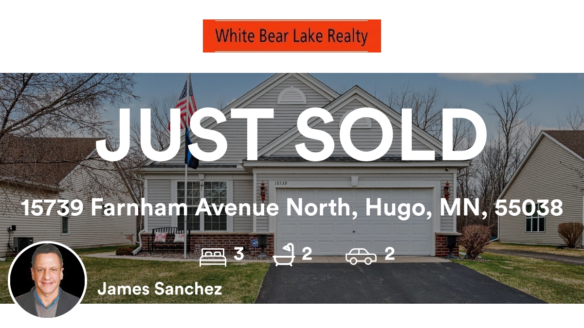 JamessanchezRE's tweet photo. 🛌 3 🛀 2 🚘 2
📍 15739 Farnham Avenue North, Hugo, MN, 55038

My latest sale on RateMyAgent.

https://t.co/f1GyELtBQ6

...
#ratemyagent #realestate #White_Bear_Lake_Realty https://t.co/U315YZfAvF