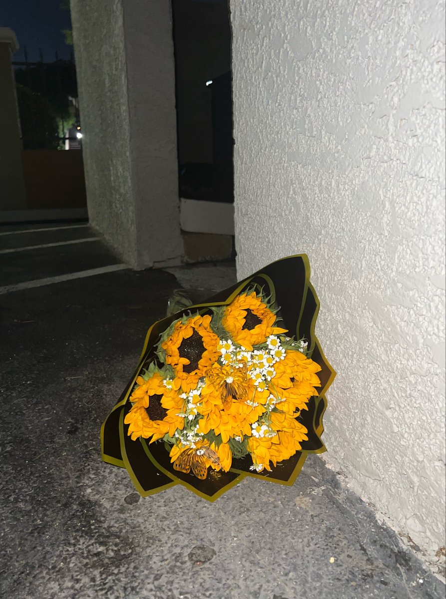 neeasworld's tweet photo. there was a fresh bouquet abandoned at the dumpster and it made me feel sad… i hope whoever left it there is doing okay <\3 https://t.co/fSKGyhq2Vw