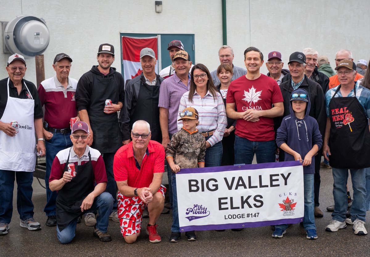 PierrePoilievre's tweet photo. Kicking off Canada Day festivities with the good people of Trochu, flipping pancakes and celebrating the country we love.

Happy Canada Day! 🇨🇦 https://t.co/UGDh8IkZLU
