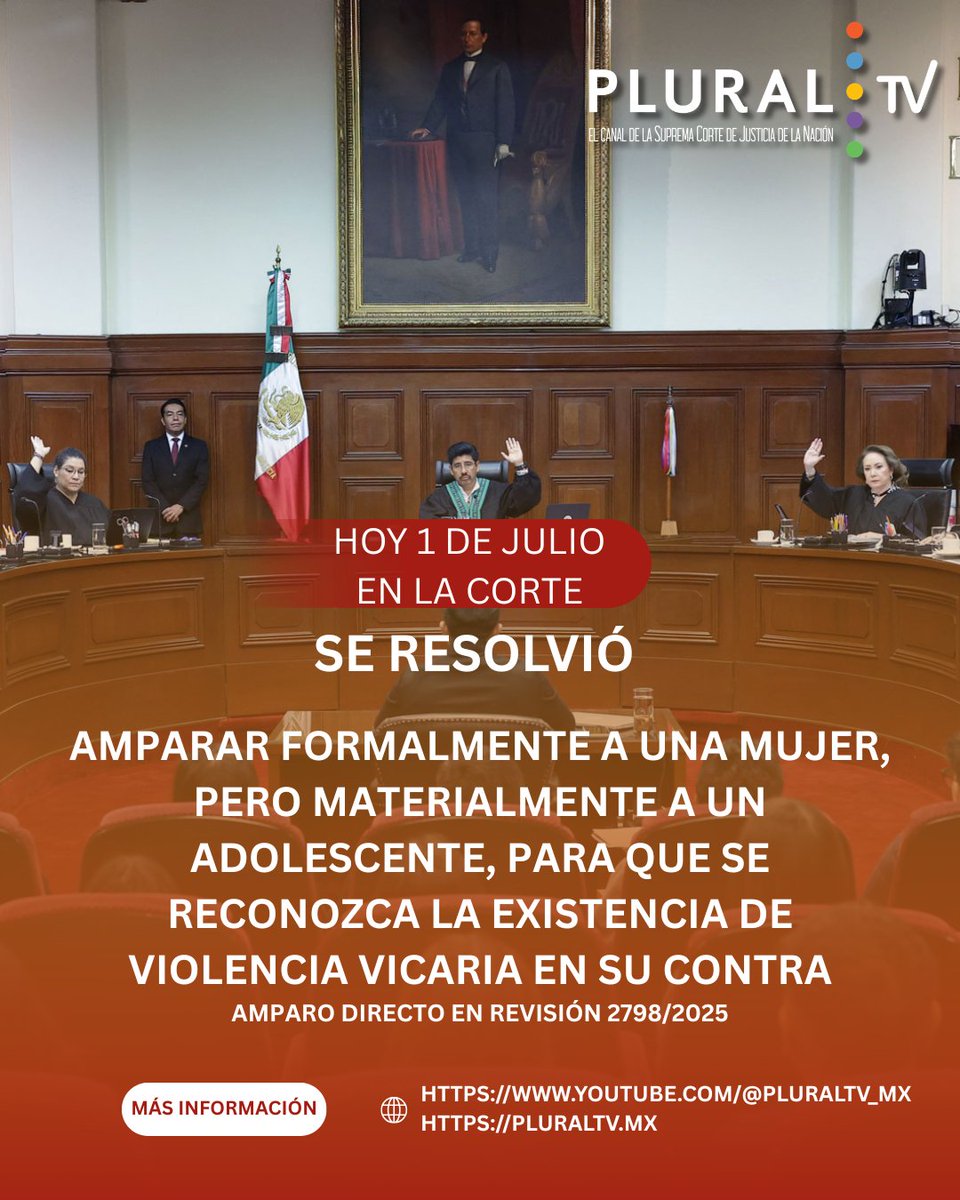 PluralTV_MX's tweet photo. ⚖️Conoce los asuntos que resolvió el #Pleno de la #Corte este miércoles 1 de julio, 2026.

Recuerda que puedes seguir la sesión en #PluralTV 
https://t.co/uYxfA1eWYN https://t.co/aSsFwMdZmh