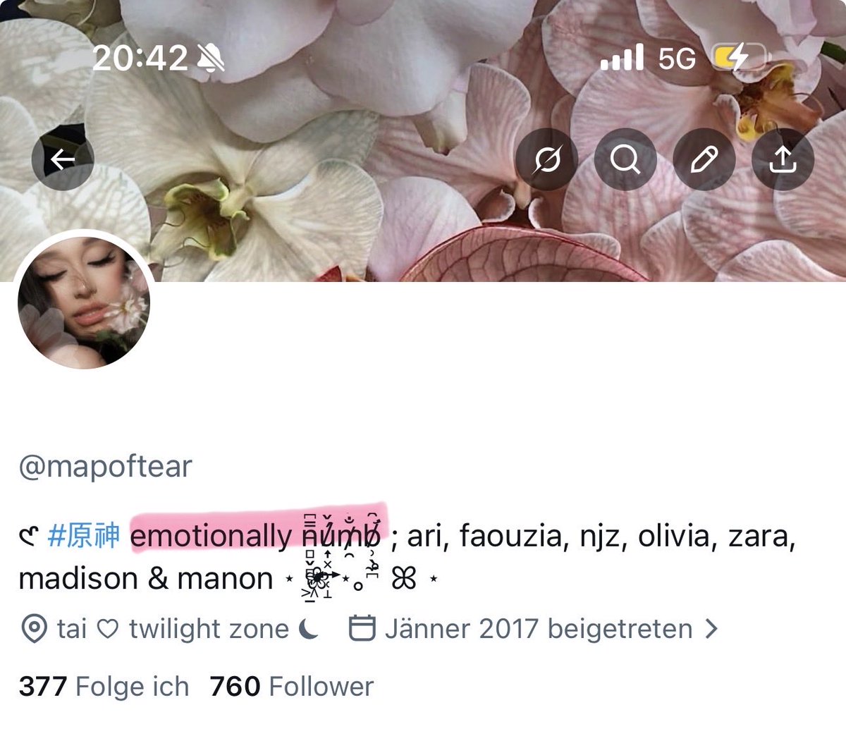 mapoftear's tweet photo. i put this in 2017 when i first joined twt 🙂‍↕️ it was about time i removed it off my profile

rip emotionally n̵̻̬̻͈͖̠̜̿͆͑̀͐͝ú̸͎͓͍̜̝̌͋͂̈͆͗m̸̯̐͋͊̉͂̊͝b̸̛̹̖̼̪͂͂͊̊̀̉ u wont be missed https://t.co/alvwf3zSUw