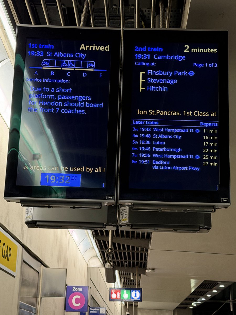 chelskilad's tweet photo. @TLRailUK can you explain to me why you have two all stopping trains running to ST. Albans within 10 mins of each other. However, I have to wait for over 20 mins for a “fast train” to St Albans? Can I have whatever you’re smoking? https://t.co/JMbcpQJuZg