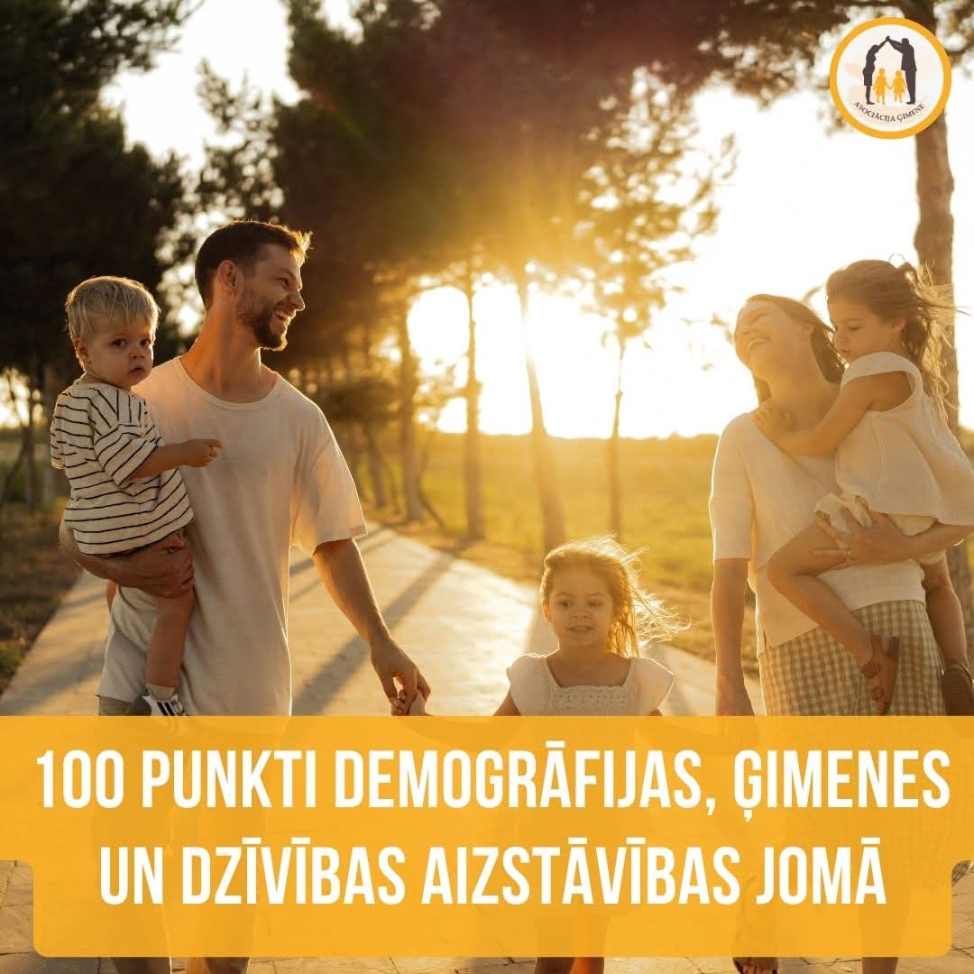 asocgimene's tweet photo. 🟢Tuvojoties 15. Saeimas vēlēšanām, Asociācija “Ģimene” ir sagatavojusi 100 punktu priekšlikumu partiju programmām demogrāfijas, ģimenes un dzīvības aizstāvības jomā.

https://t.co/vT8fiG2Td1

#AsociācijaĢimene #Ģimene #Demogrāfija #Dzīvība #Laulība #Bērni #15Saeima #Vēlēšanas https://t.co/bKnHJKmHnZ