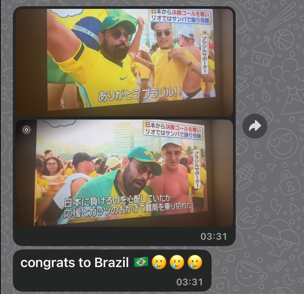 grimxxs_'s tweet photo. minha amiga japonesa queridíssima depois do jogo do brasil contra o japao https://t.co/ZN2eoXL99p
