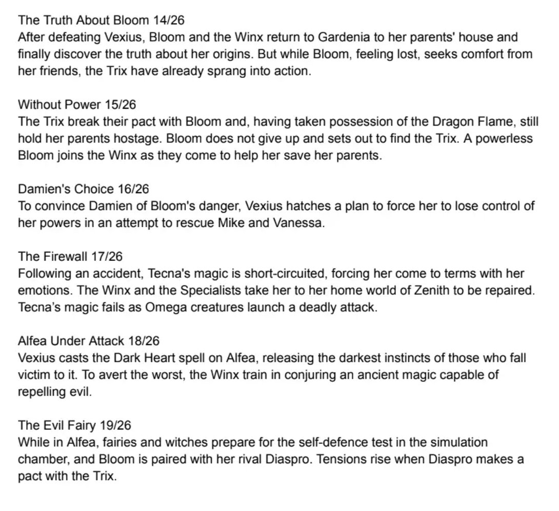 sihirliwinx_tr's tweet photo. 🚨 PART 2 EARLY RELEASE ON CBBC!

CBBC is dropping Part 2 of Winx Club: The Magic Is Back on July 13, weeks ahead of its July 28 Netflix release! 🔥

All 6 new episodes (14-19) are coming, and the episode titles/synopses are officially out! 🧚🏼‍♀️ https://t.co/r3yFa6JoeR