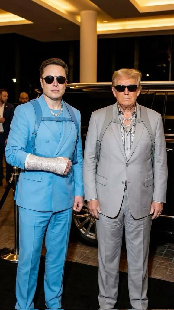 abmarkman's tweet photo. 🕶️🧳 Be honest…

If Elon Musk and Donald Trump suddenly showed up and said,

"Pack your bags... you're coming with us!" 😎

What's your answer?

🅰️ 🧳 I'm already packed!
🅱️ 😂 First tell me where we're going!
🅲️ ✈️ Only if it's a private jet.
🅳️ 😅 I'll wait for the group https://t.co/zwWVVlHu6O