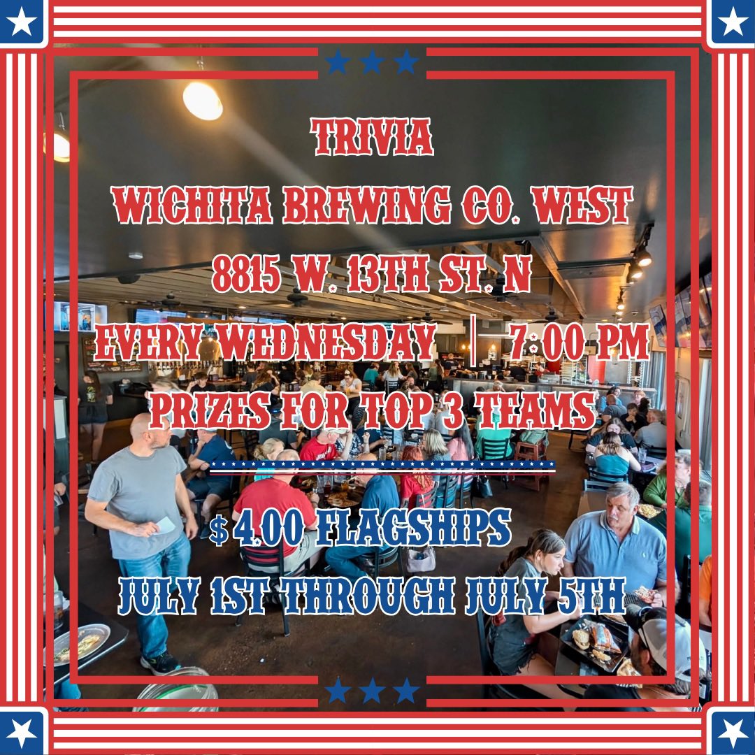 WichitaBrew's tweet photo. 🧨2 New Seasonal Beer Releases🧨
https://t.co/Pjzmc2eLdh

🇺🇸$4 Flagships through Sunday🇺🇸

🤯Trivia Tonight WBC West 7PM🤯

⚽️USA Game on at all Pubs 7PM⚽️

Gosh, this is fun! 🥰😁😍🫡
https://t.co/trTCckvCDz https://t.co/ZIusAU1NIe
