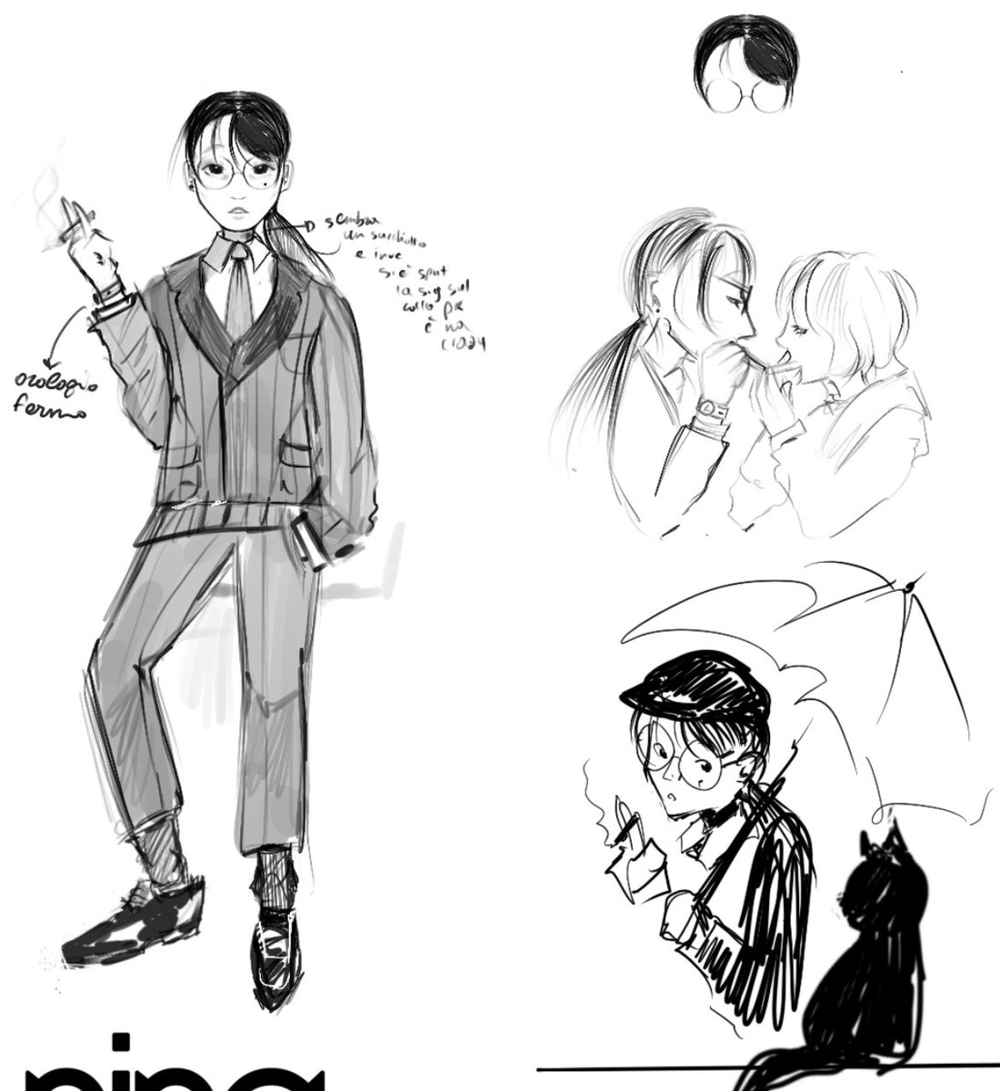 mieledoll's tweet photo. interest check would you like to know about my lesbian lawyer oc who hates men so much SOMETIME 

i still havent properly drawn her because ive been #graduating and also need to figure her out too tbh . these r from april https://t.co/lUhiLUStqR