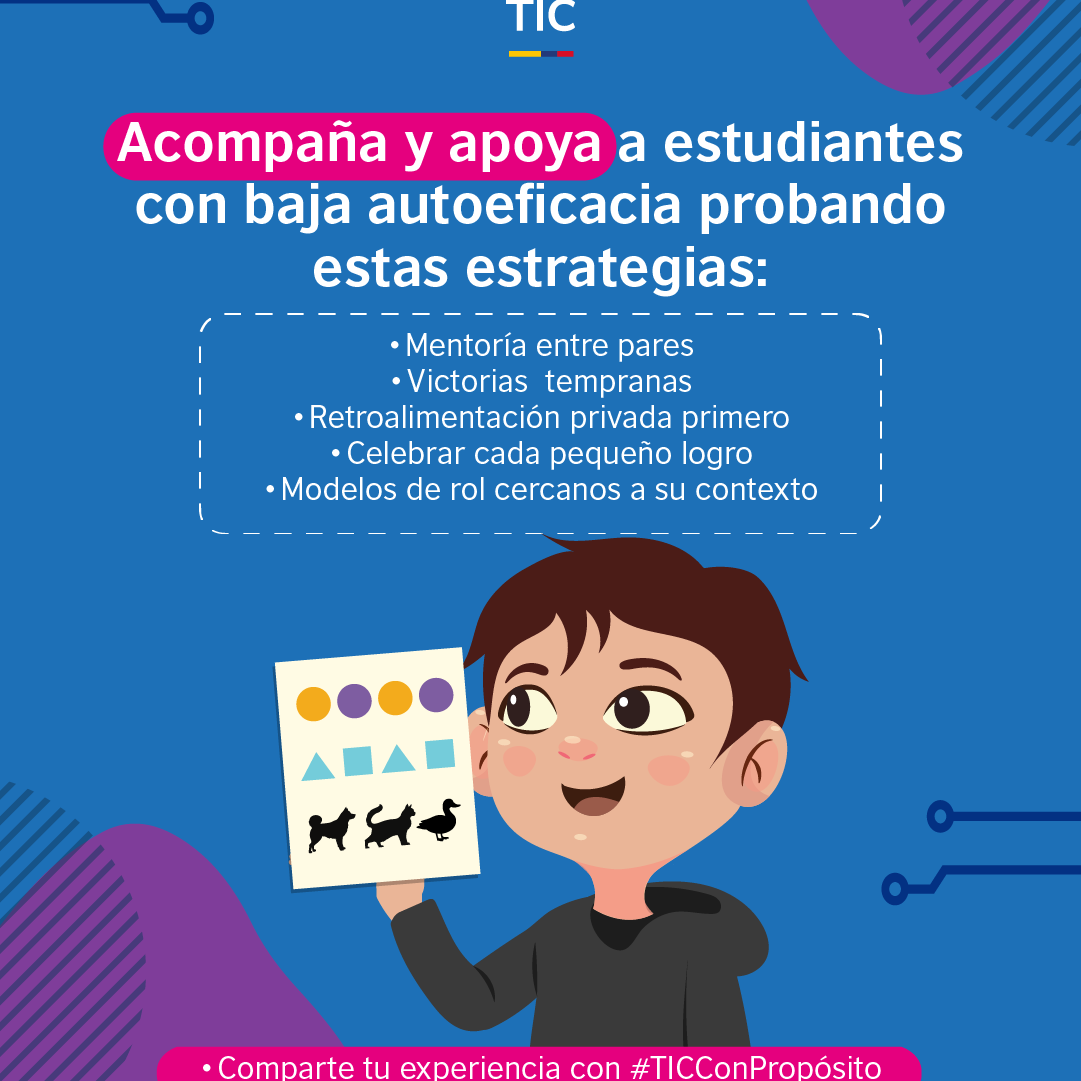 cobritish's tweet photo. Profe, ¿hay estudiantes que dicen "esto no es para mí"?

Desde #ColombiaPrograma te invitamos a definir estrategias para acompañar a quienes presentan autoeficacia baja y mayores dificultades en pensamiento computacional. Con el apoyo adecuado, "no puedo" se transforma en "¡lo logré!".

Hazlo y comparte con #TICConPropósito