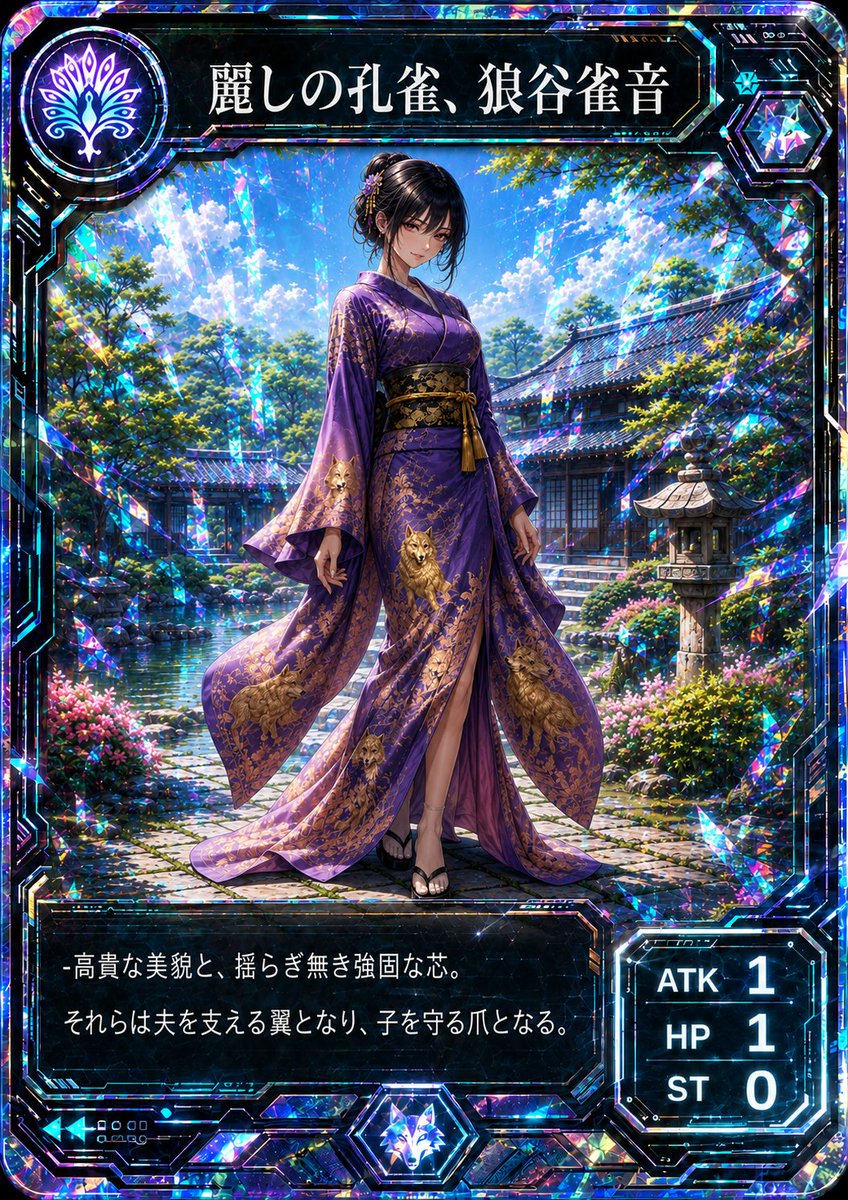 tiennren's tweet photo. アンチェインド・ブルームTCG

元々アンブルはオリジナルのトレーディングカードゲームを作るつもりで、考えたものでした。結局それをやらなかったので、この機会に作っておきます。2枚だけ。

＃イラスト
＃AIイラスト
＃創作
＃特撮
＃自作TCG https://t.co/vzYeC8E0Yr