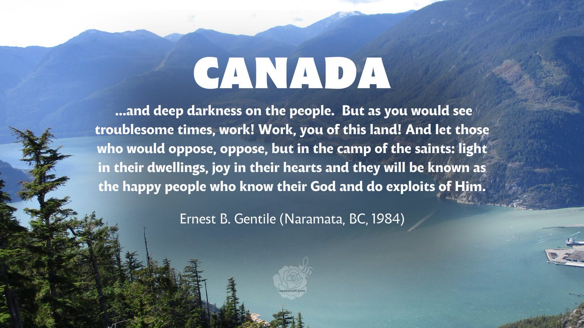 rose_benoit_com's tweet photo. But as you would see troublesome times, work! Work, you of this land! And in the camp of the saints: light in their dwellings, joy in their hearts and they will be known as the happy people who know their God and do exploits of Him.  #ErnestBGentile #CanadaDay https://t.co/beHbDhiV9F