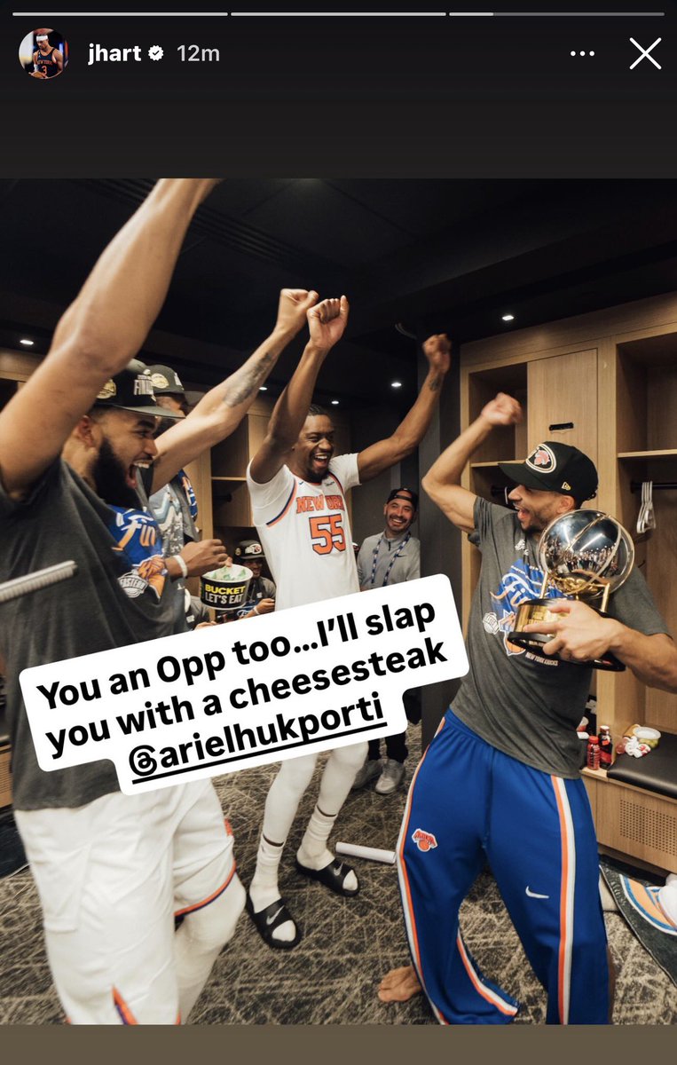 TheKnicksWall's tweet photo. Josh Hart on IG to our new opps 😂 https://t.co/fvzYkKIzWF