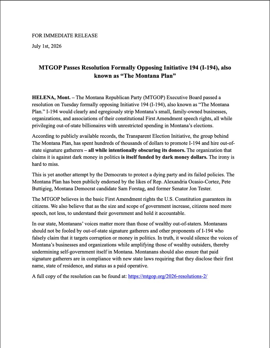Montana Republican Party tweet media