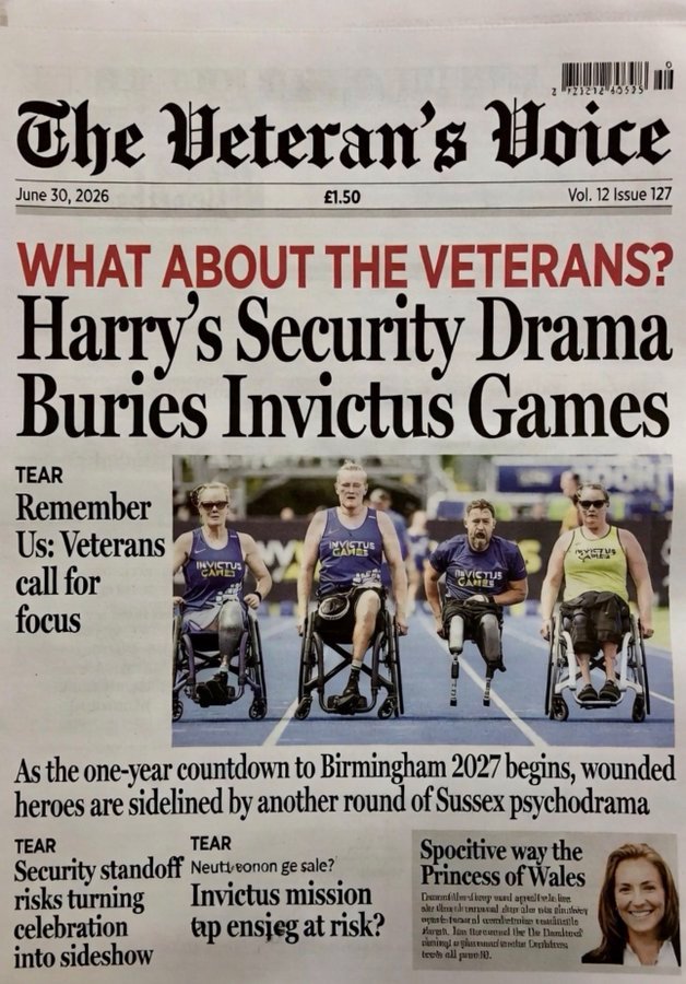 Canellelabelle's tweet photo. The irony in these two pictures🤌🏽🔥
   Catherine is a woman who never served in the armed forces. And yet here she is receiving commendation from a Veteran's foundation for the incredible resilience, courage and physical effort she put in to complete the Three peaks Mountain challenge, with grace and determination.♥️
   Harry is suppose to be the "big war Hero" who deployed to Afghanistan and is patron of Invictus, the organisation supposed to highlight disable veterans.
   Yet it is Harry who is called out by the "Veterans Voice" for his selfish and nonstop moaning that has shaded the veterans and Invictus🤡
   This is the entire story. For all his "military career", Harry does not display ONE value of the military ethos. He does not display any dignity, any respect, any resilience nor any sense of duty worth talking about. 
   Everything is always about HIM, everyone must always about HIM and I am glad he is getting called out by Veterans publicly for being such an abysmal and self centered patron👌🏽
     Meanwhile the one they laughed at for being a "Honorary colonel" displays more resilience, dignity, sense of duty and respect than the one who served.😏☕