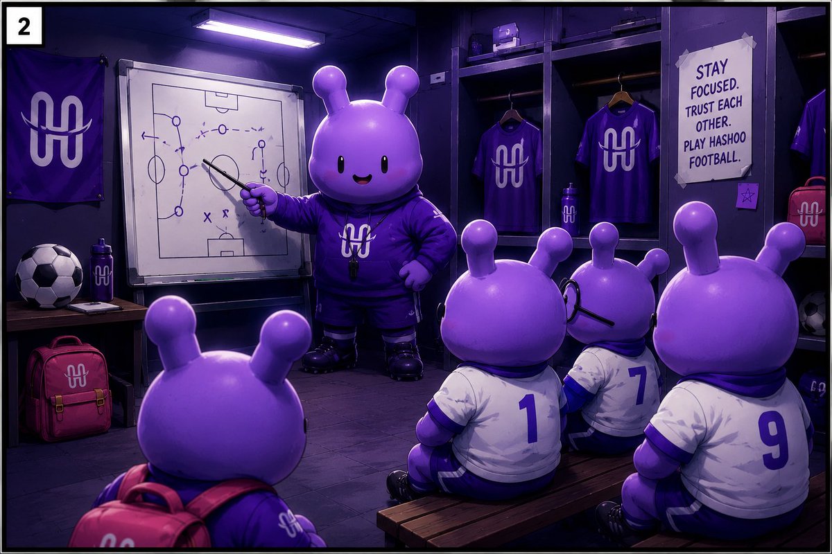akoredetwt's tweet photo. Alright, hear me out..
What if Hashoo stepped onto the biggest football stage?
I imagined the entire journey from the locker room to the final trophy in a 12 panel comic.
Hope you enjoy it @HSKChain #HashKeyWorldCup https://t.co/O4TXbqyifX