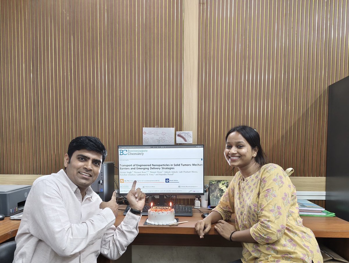 1989rpm's tweet photo. New Paper🕺 💃 
First paper of Ananya from my Lab https://t.co/2vh60RT4Mn
In this @BioconjChem article we discussed the Transport of Nanoparticles for Solid Tumors Targeting and Mechanistic Barriers.
Thank you @IITBHU_Varanasi @ANRFIndia for the kind support. Thanks you authors https://t.co/P6ZWOHu8H3